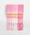 BB494R (B494R) Fluffy Check Scarf Pink check colour image